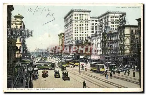 Cartes postales Canal Street New Orleans Tramway