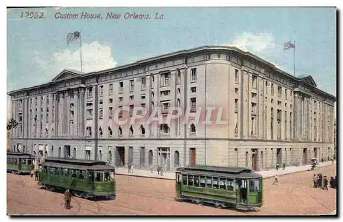 Cartes postales Custom House New Orleans Tramway