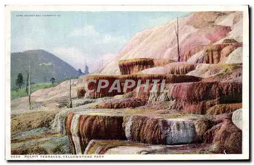 Ansichtskarte AK Pulpit Terraces Yellowstone Park