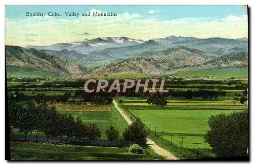 Ansichtskarte AK Boulder Valley and Mountains Colorado