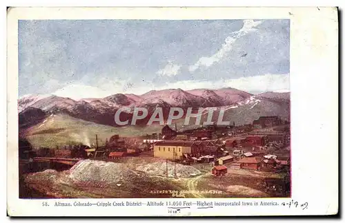 Cartes postales Altman Colorado Cripple Creek District Highest Incorporated town in America