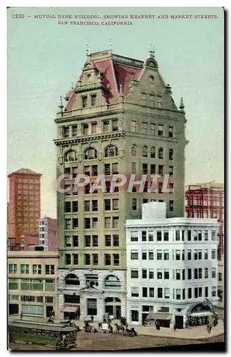 Cartes postales San Francisco California Mutual Bank Building Showing Kearney and Market Streets