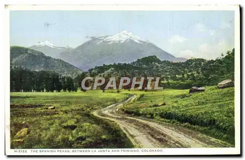 Ansichtskarte AK Colorado The Spanish Peaks Between La Junta And Trinidad