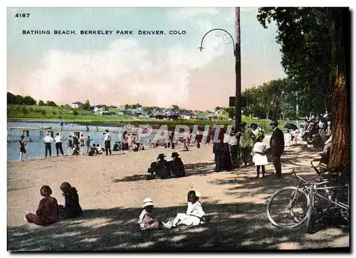 Cartes postales Colorado Bathing Beach Berkeley Park Denver velo Cycle