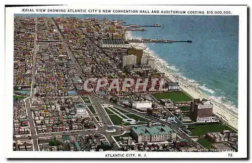 Cartes postales Aerial View Showing Atlantic City&#39s New Convention Hall and Auditorium Costing