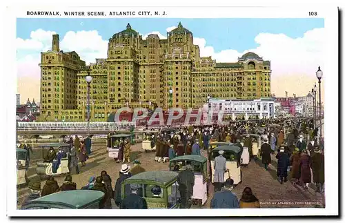 Ansichtskarte AK Atlantic City Boardwalk Winter Scene