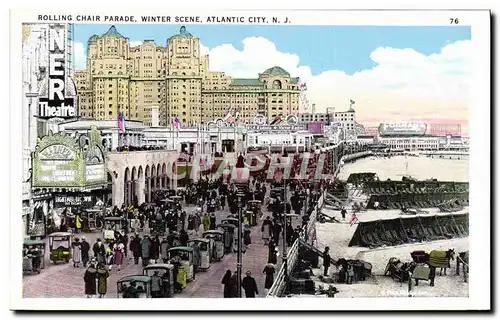 Cartes postales Atlantic City Rolling Chair Parade Winter Scene