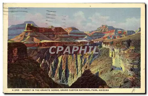 Cartes postales Arizona Sunset in the Granite Gorge Grand Canyon National Park