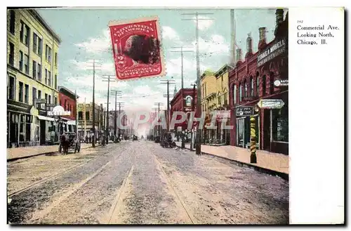 Cartes postales Chicago Commercial Ave Looking North Chicago