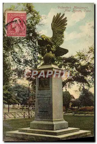 Ansichtskarte AK Defenders Monument New Haven Conn Aigle Rapace