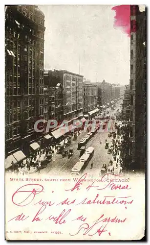 Cartes postales Chicago State Street South From Washington