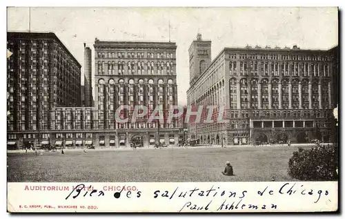 Cartes postales Chicago Auditorium Hotel