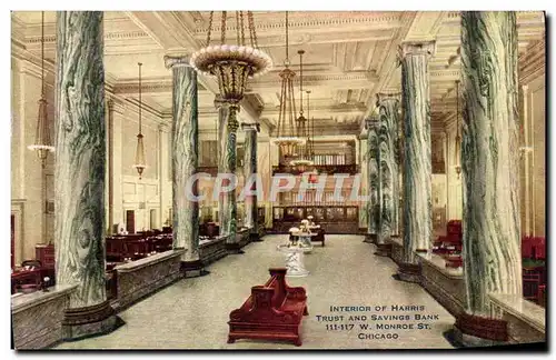 Cartes postales Chicago Interior of Harris Trust and Savings Bank Monroe st