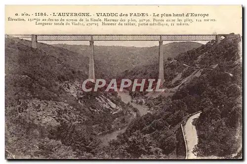 Cartes postales L&#39Auvergne Viaduc des Fades