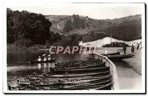 Cartes postales L&#39Auvergne Plage du Lac Chambon L&#39Embarcadere Bateaux