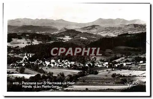 Cartes postales Panorama sur St Nectaire Le Haur Murols et les Monts Dore