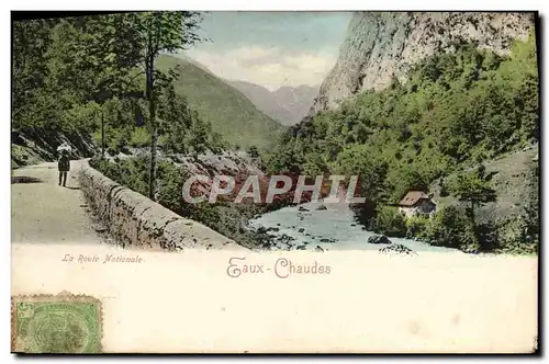 Cartes postales Eaux Chaudes La route nationale