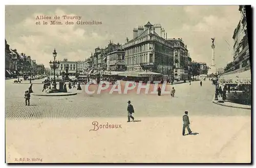 Cartes postales Bordeaux Allees de Tourny et le Monument des Girondins