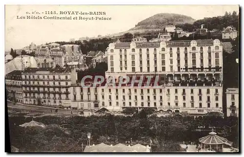 Cartes postales Royat les Bains Les Hotels Continental et Royat Palace