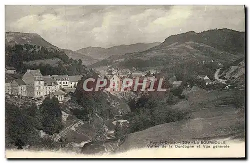 Cartes postales La Bourboule Vallee de la Dordogne et Vue Generale