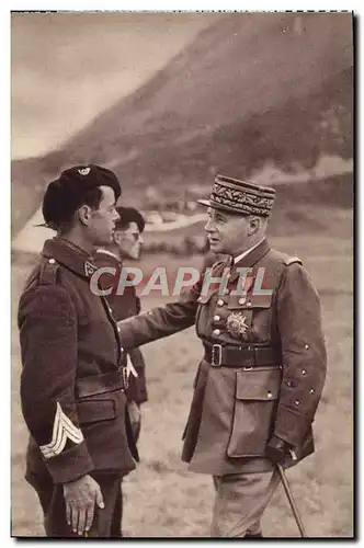 Ansichtskarte AK Le General Gamelin Vice President Du Conseil Superieur De La guerre Chasseur Alpin Militaria