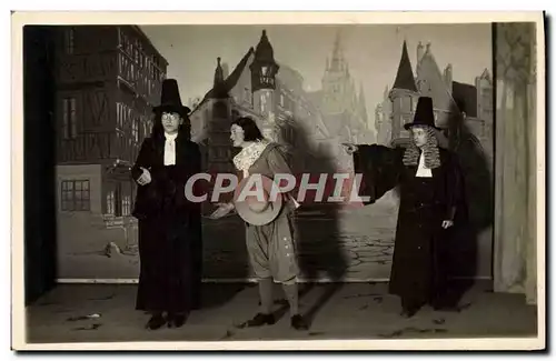 CARTE PHOTO 6 mars 1932 Theatre Moliere Malade imaginaire