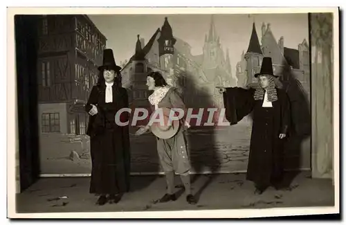 CARTE PHOTO 6 mars 1932 Theatre Moliere Malade imaginaire