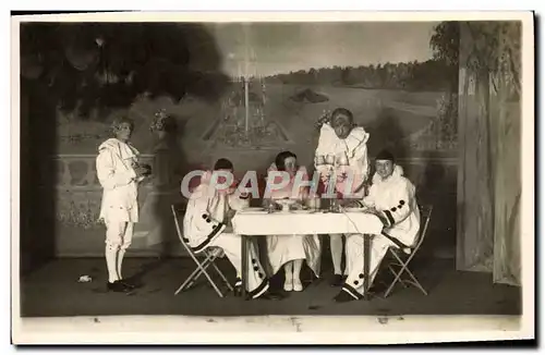 CARTE PHOTO 6 mars 1932 Theatre Pierrots