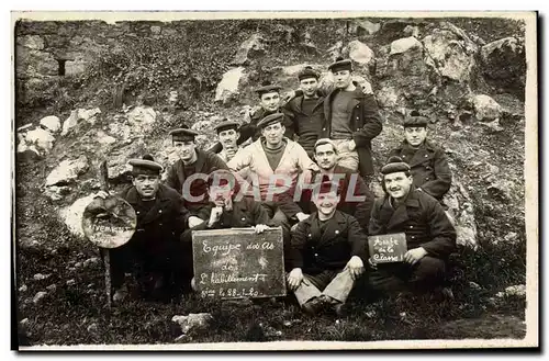 CARTE PHOTO Equipe des as de l&#39habillement MArins Militaria