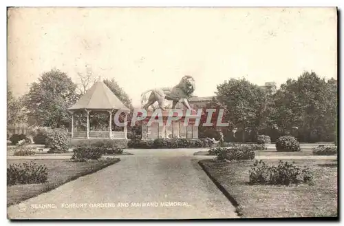 Cartes postales Reading Forbury Gardens And Maiwand Memorial Lion