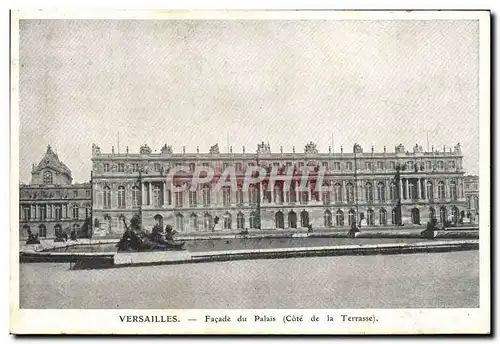 Cartes postales Versailles Facade Du Palais Cote de la terrasse