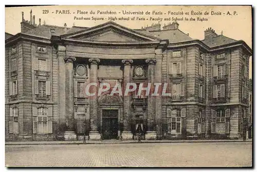 Ansichtskarte AK Paris Place Du Pantheon Universite De Paris Faculte et Ecole de Droit