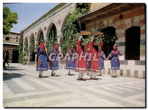 Cartes postales moderne Damas La Danse Populatre Au Palais Azem Folklore