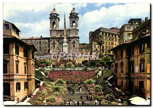 Cartes postales moderne Roma Trinita Dei Monti Moatra Delle Azalee