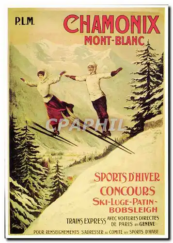 Cartes postales moderne Chamonix Mont Blanc Sports d&#39hover Concours Ski Luge Patin Bobsleigh