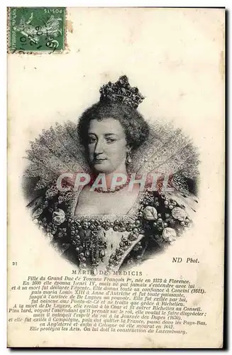 Cartes postales Marie De Medicis Fille Du Grand Duc de Toscane