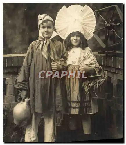 CARTE PHOTO Enfants Folklore