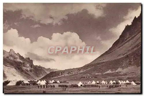 Cartes postales Bivouac En Montagne Militaria