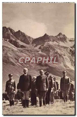 Cartes postales Le President de la Republique et le President du Conseil Galibier Militaria 1938