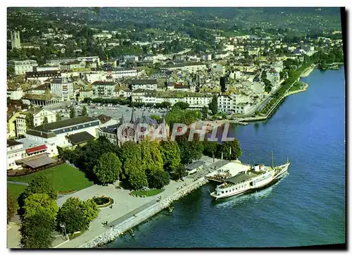 Moderne Karte Vevey Jardin du rivage et debarcadere