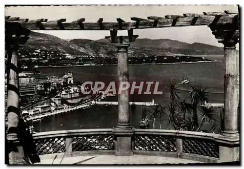 MODERN CARD Monaco View taken of the Exotic Garden on Monte Carlo the Cape Martin and Italy