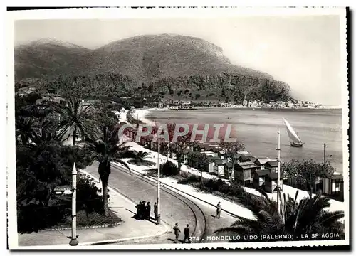 Moderne Karte Mondello Lido La Spiaggia