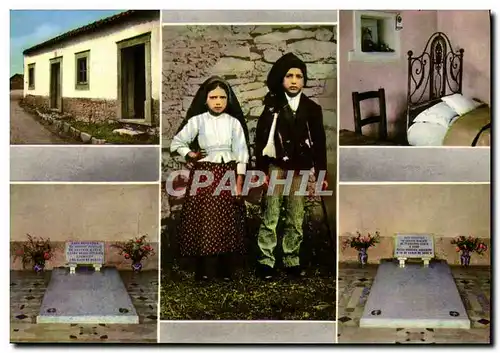 Cartes postales moderne Fatima Recordacao de Francisco a Jacinta Folklore