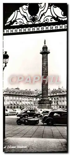 Moderne Karte Paris Place et colonne Vendome