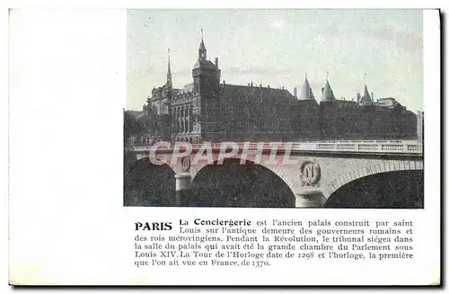 Cartes postales Paris La Conciergerie