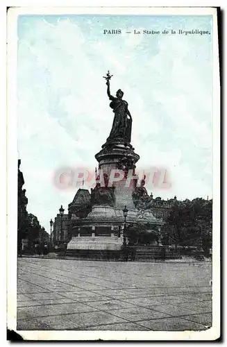Cartes postales Paris La Statue de la Republique