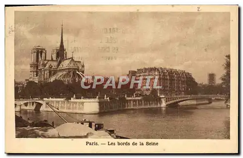 Cartes postales Paris Les bords de la Seine Notre Dame