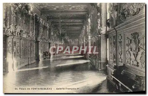 Cartes postales Palais de Fontainebleau Galerie Francois 1er