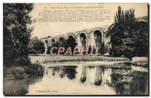 Cartes postales Canal de la Voise et Aqueduc de Maintenon