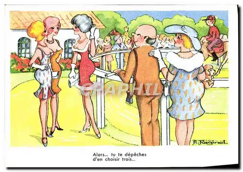 Cartes postales Alors tu te depeches d&#39en choisir trois Humour Raginel